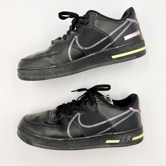 Nike Other - Nike Air Force 1 REACT Black Violet Star Volt CD4366-001 Men’s US Size 14